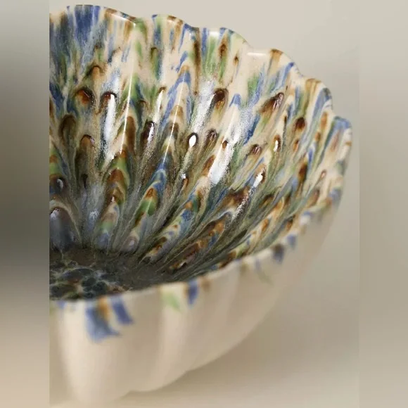 Anthropologie Lagos Portuguese Stoneware Serving Bowl - Rare Find! NEW - Picture 2 of 4